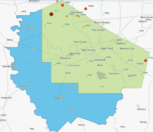 Click here for a companion ArcGIS Online Map of Subsidence Rates in Harris and surrounding Counties, Texas, USA